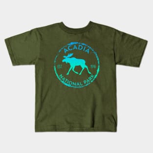 Acadia National Park NP Maine ME USA Moose Lovers Souvenir Kids T-Shirt